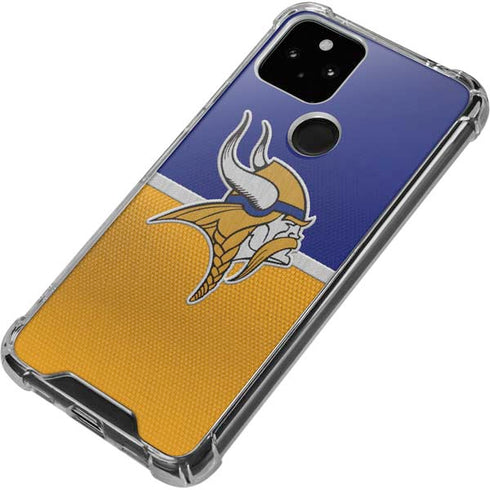 NFL Minnesota Vikings Vintage Google Pixel 5 Clear Case